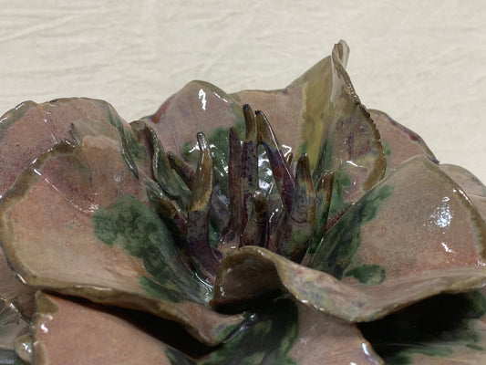 Scultura peonia, dettaglio dei petali