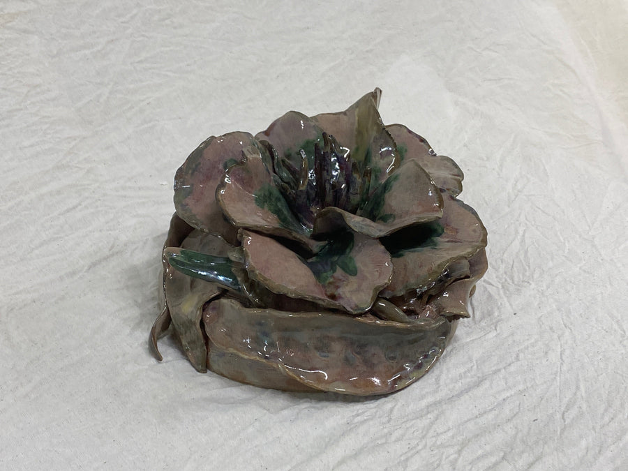 Peony sculpture in a room setting