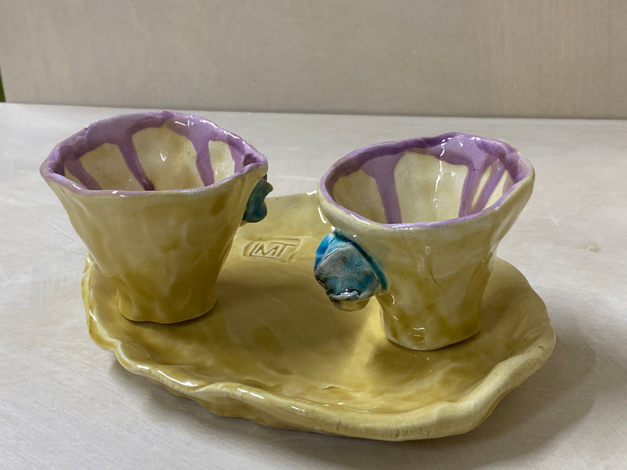 Set with shells, close-up