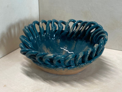 Centro tavola verde smeraldo in ceramica