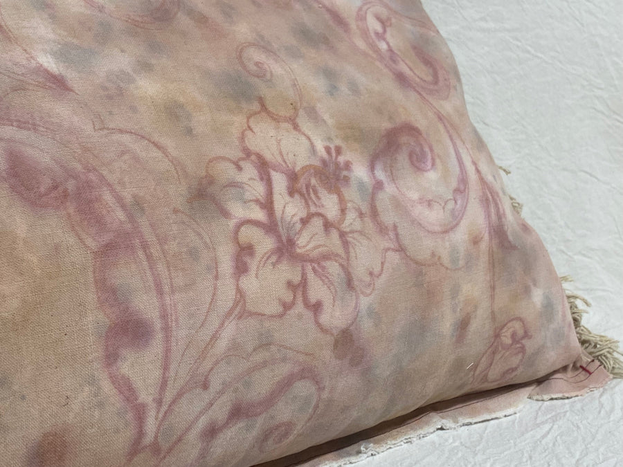 Cuscino fiori su lino, il retro
