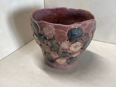 Vaso miele e ossidi in ceramica