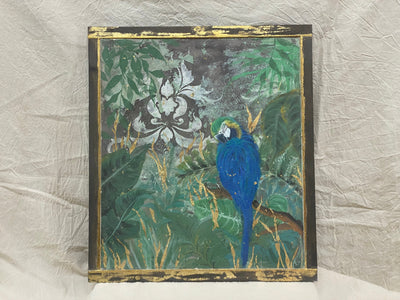 Pannello Pappagallo, quadro dipinto a mano su legno