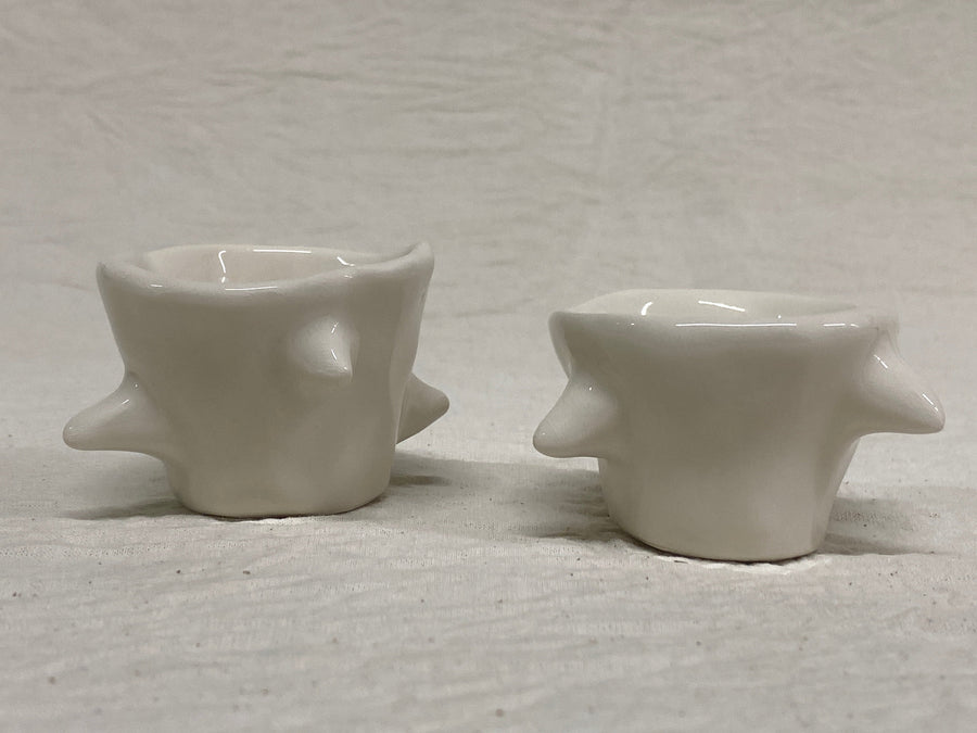 Set tazzine bianco, veduta d'insieme