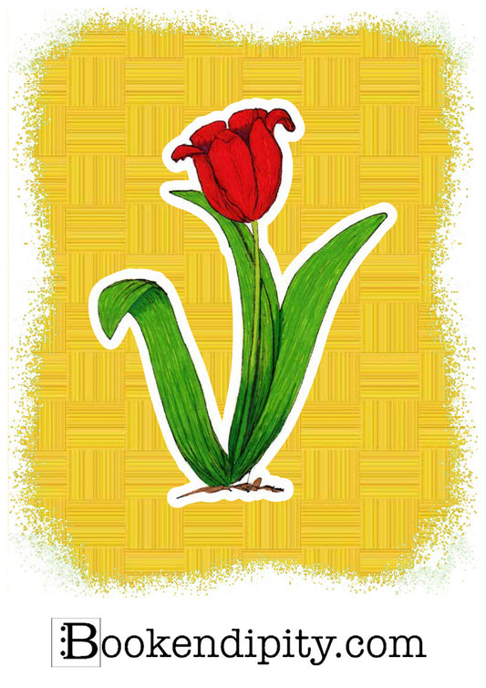 Il MegaMiniPoster con Tulipano, I Fiori di Catia n. 1 — illustrazione di Gabriele Rondini per Bookendipity