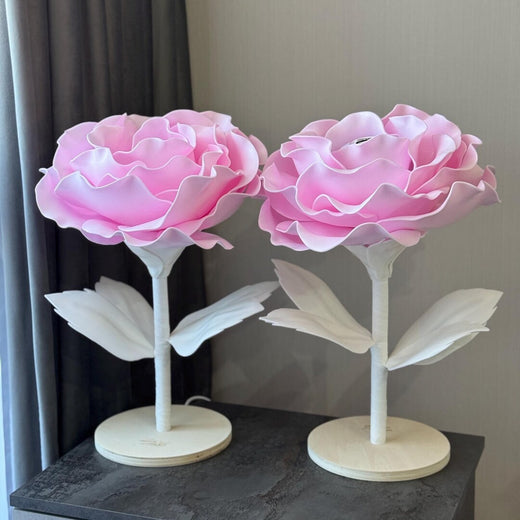 Coppia di Fiori Rosa — GlowBlooms, fatto a mano a Collesalvetti