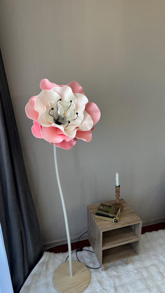 Fiore Rosa e Bianco da Terra — GlowBlooms, fatto a mano a Collesalvetti