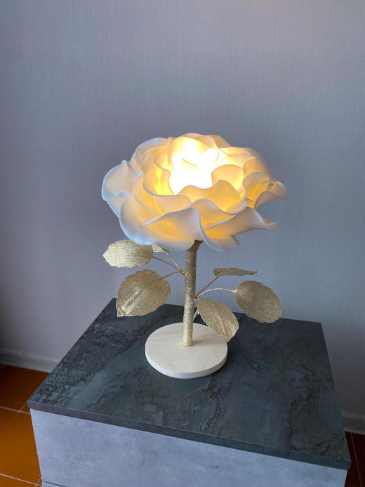 Fiore da Comodino con Foglie — GlowBlooms, fatto a mano a Collesalvetti