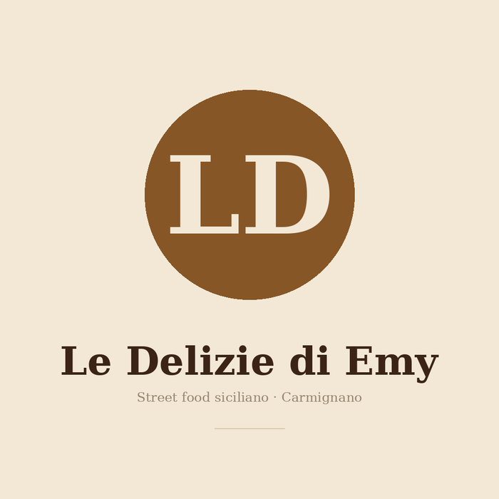 The LD monogram of Le Delizie di Emy: Sicilian street food, Carmignano