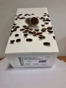 La scatola delle capsule decaffeinato