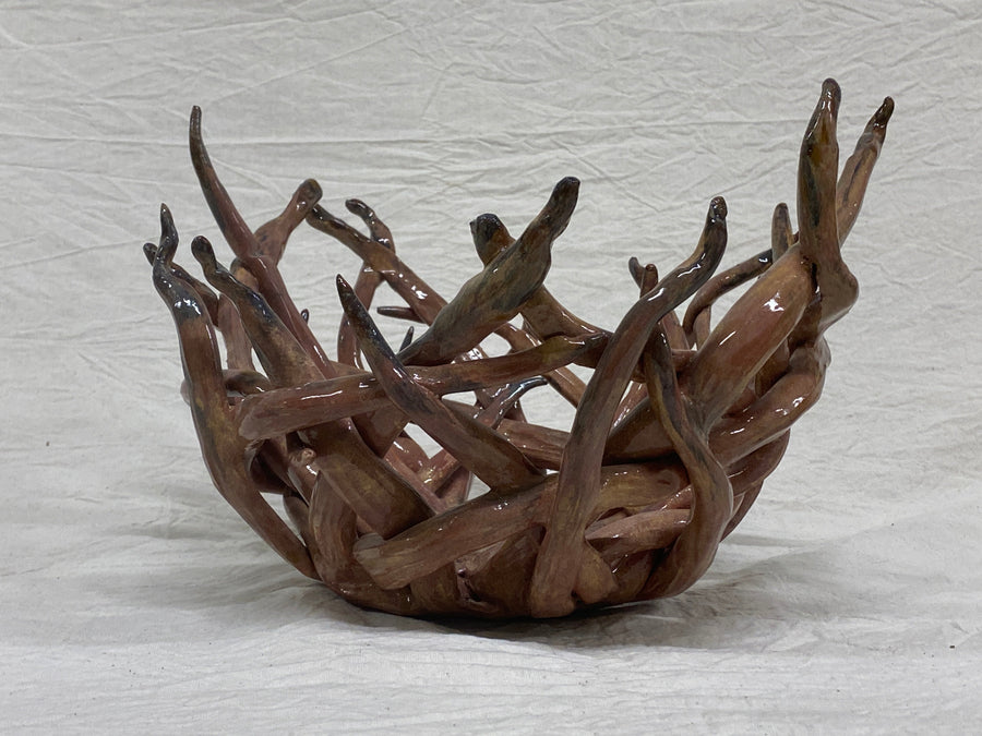 Tall centrepiece with branches, overall view
