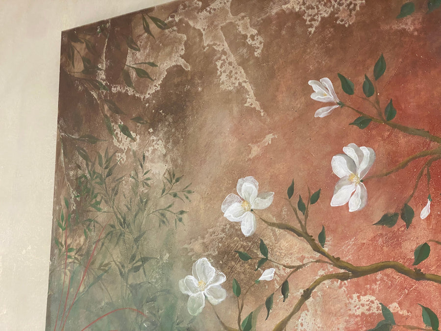 Pannello Magnolia, particolare del marmorino