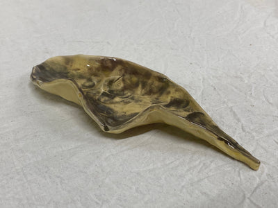 Foglia lunga in ceramica nera