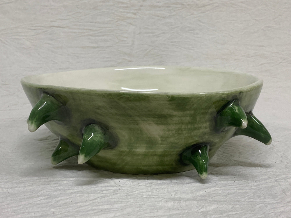Bolo verde da 27 cm con cactus dipinti