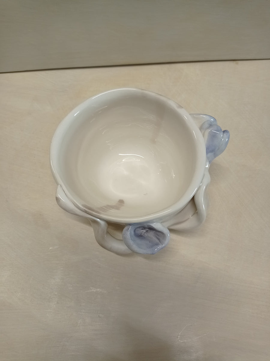 Porta salsa bianco, veduta laterale