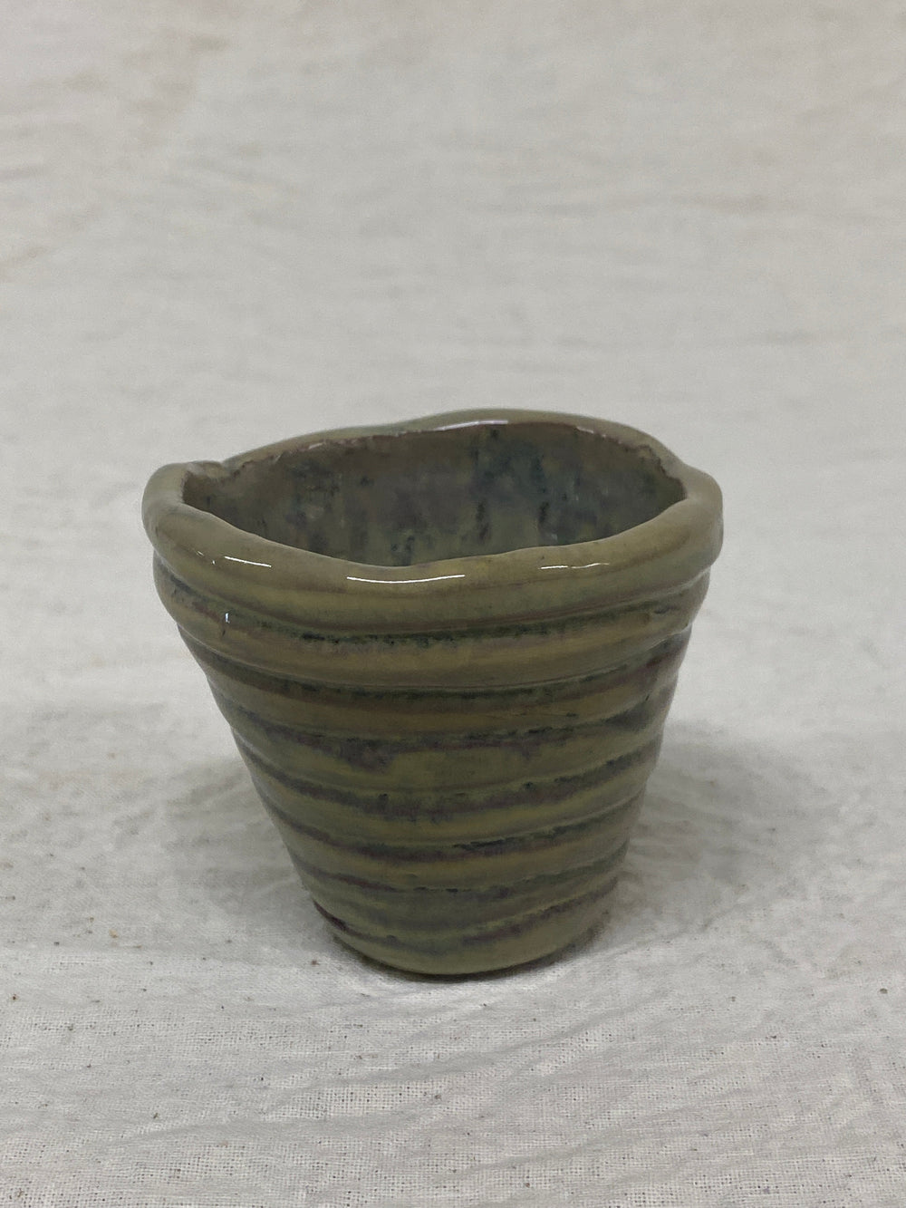 Coil-built coffee cup, grey