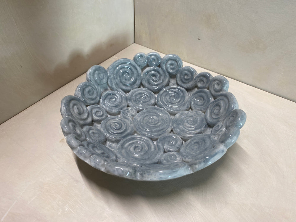 Centro tavola grigio in ceramica