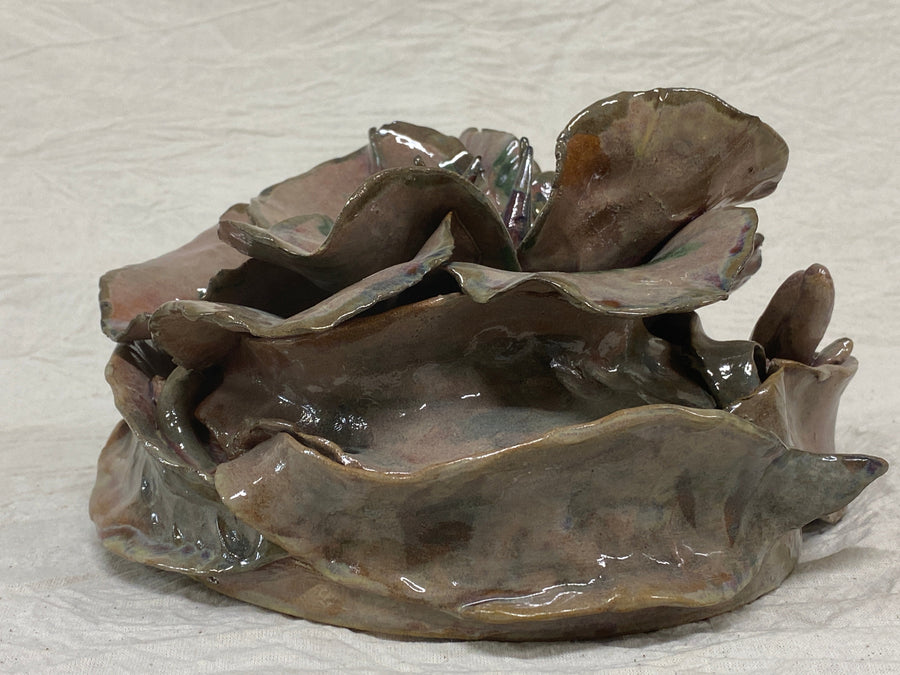 Peony sculpture, side view