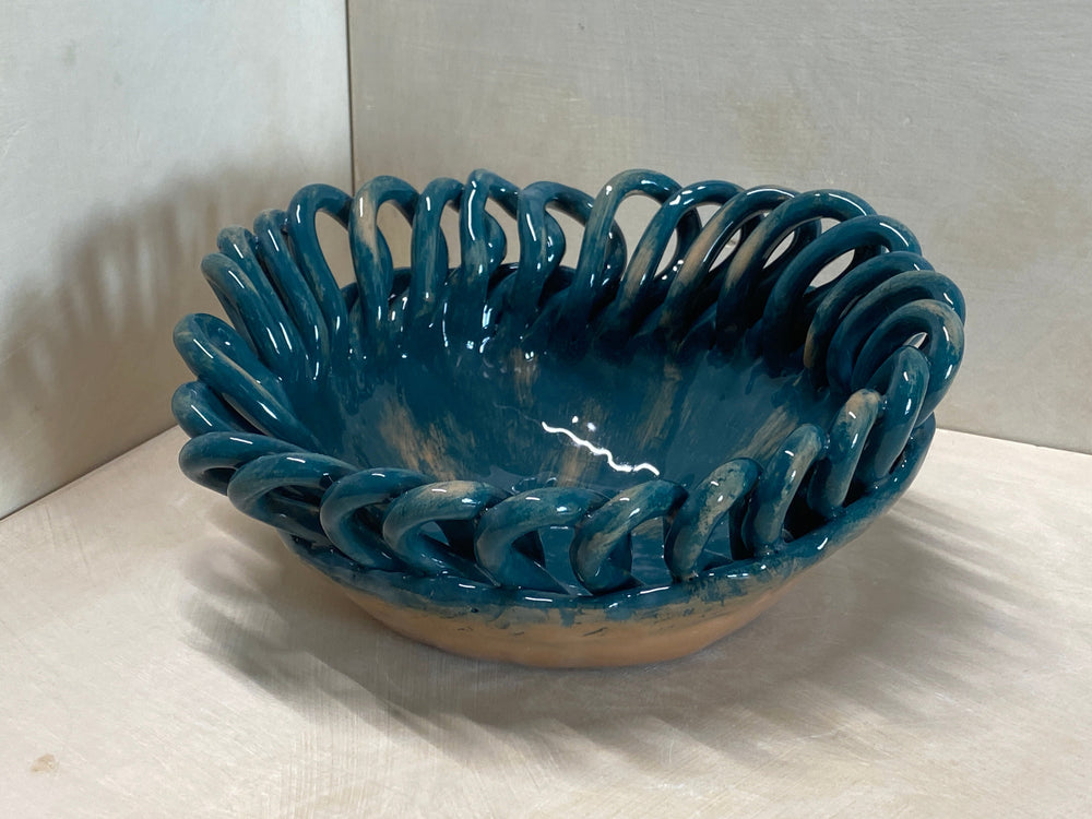 Centro tavola verde smeraldo in ceramica