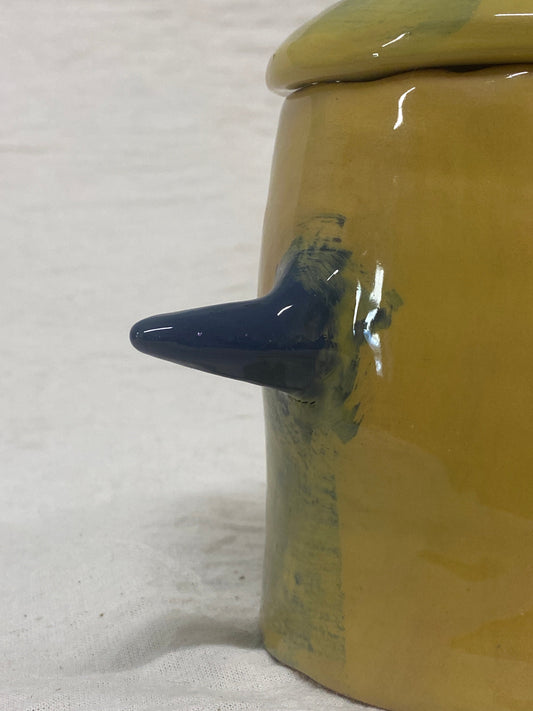 Barattolo giallo e blu, dettaglio
