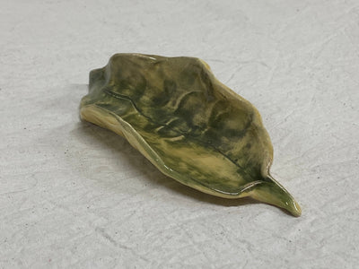 Foglia in ceramica verde