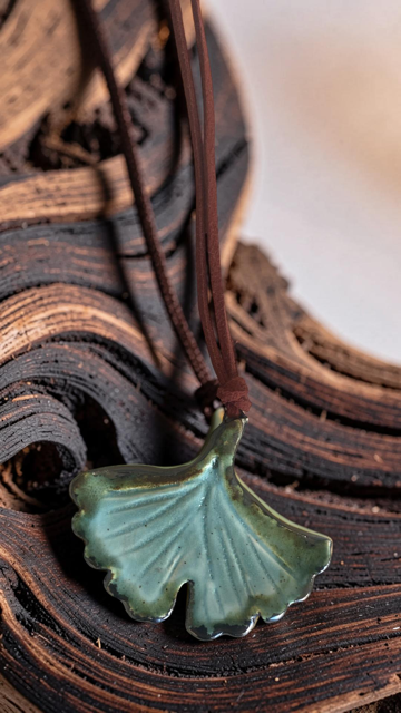 Ciondolo Ginko verde