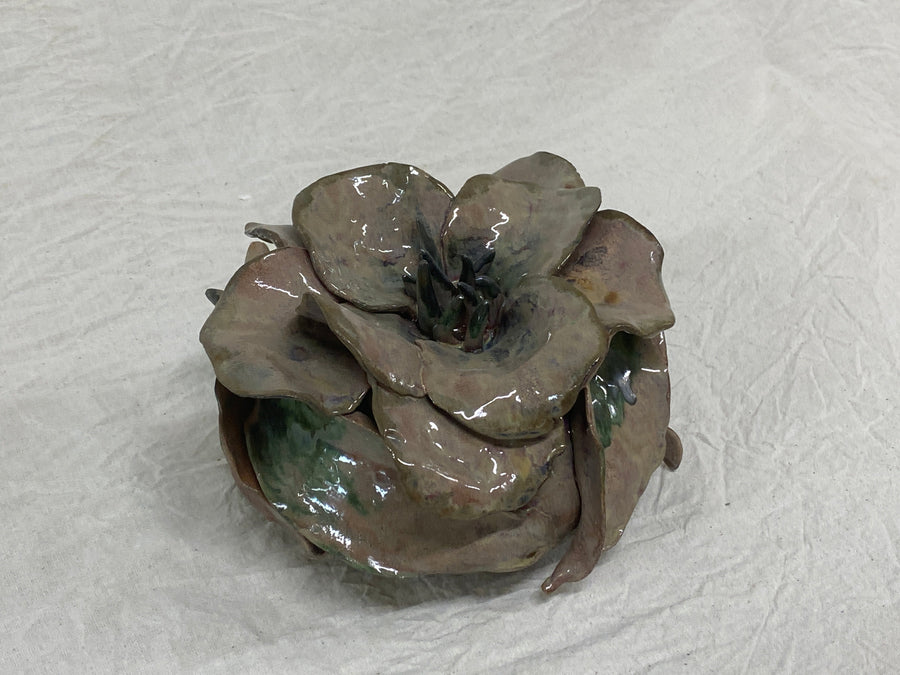 Small peony sculpture in a room setting