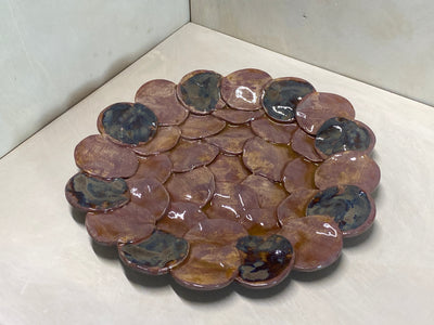 Vassoio miele e ossidi in ceramica