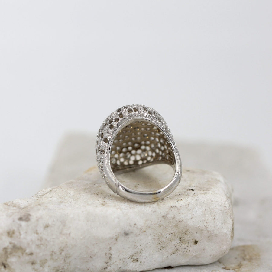 The ring in three-quarter view