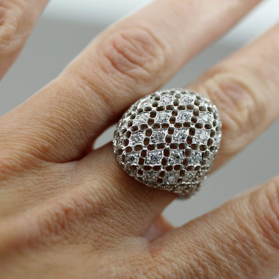 Close-up of the handwork on the sides