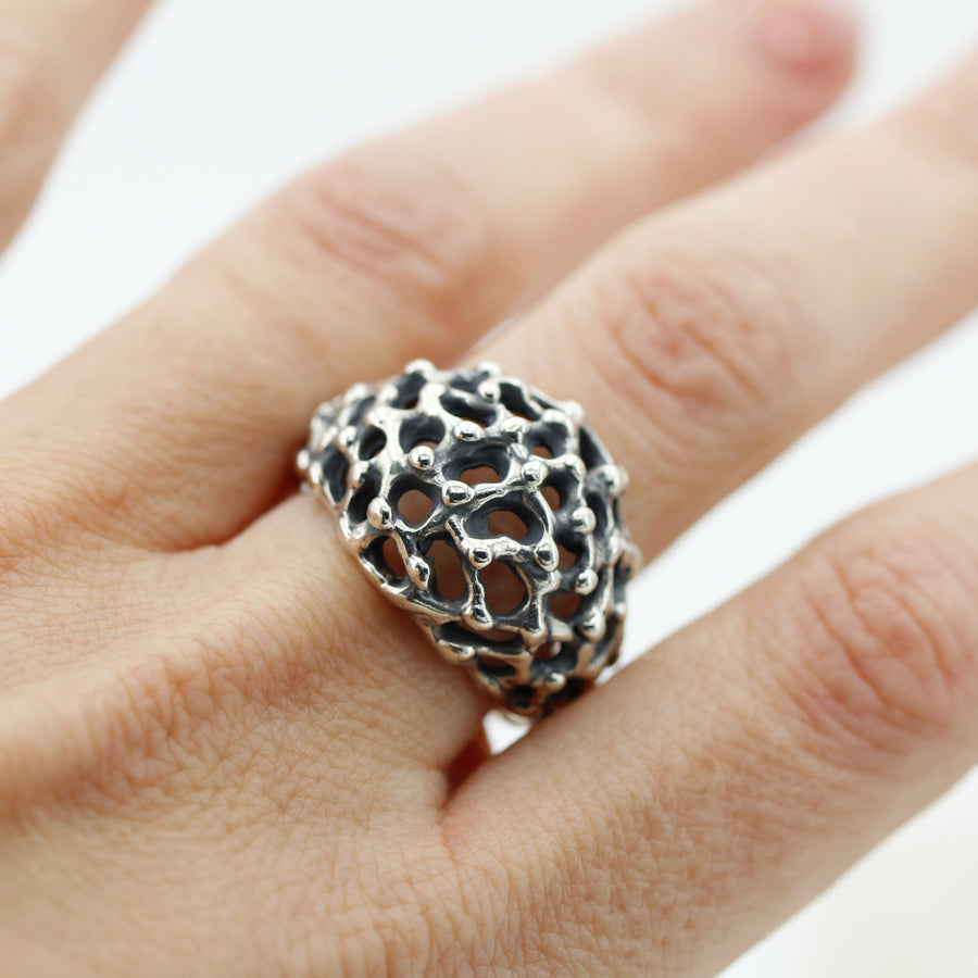L'anello al dito, veduto dall'alto: la cupola copre la falange.