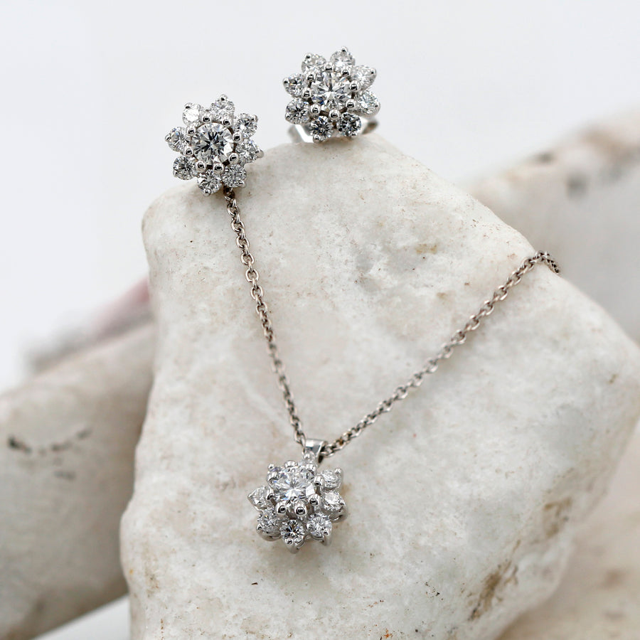 Next to the daisy earrings from the same family, which are not included