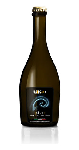 Bottiglia Aëra da 33 cl, etichetta nera con la spirale chiara
