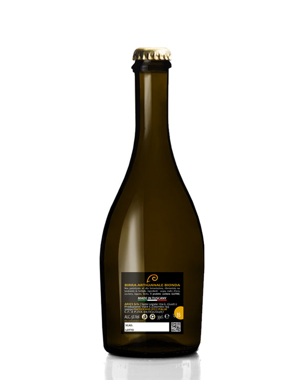 Retro della Aqua da 75 cl con l'etichetta nutrizionale