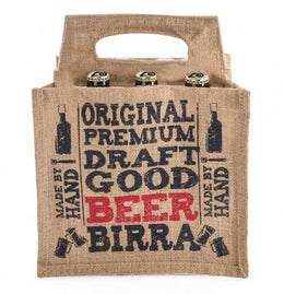 La shopper in juta con la stampa Original Premium Draft Good Beer