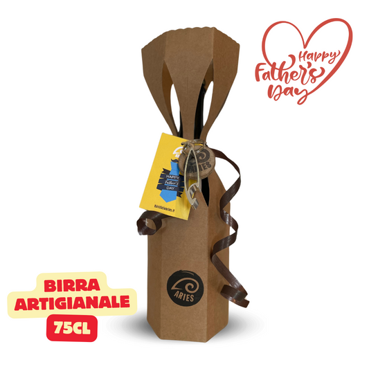La confezione tulipano craft con il cartellino della Festa del papà