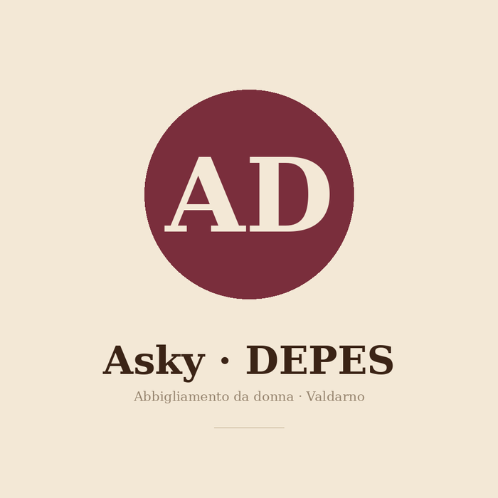 Il monogramma AD di Asky DEPES: abbigliamento da donna, Valdarno