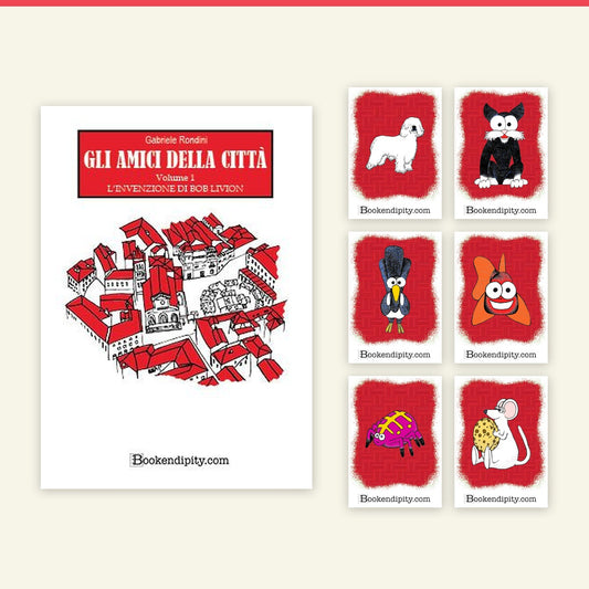 La confezione di «Gli Amici della Città»: il libro e i sei MegaMiniPoster dei personaggi
