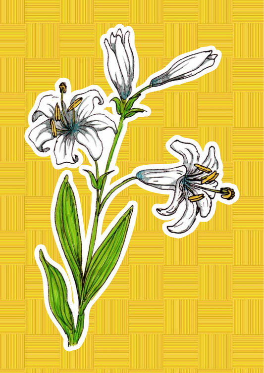 Giglio, personaggio di «I Fiori di Catia n. 2» — illustrazione di Gabriele Rondini per Bookendipity