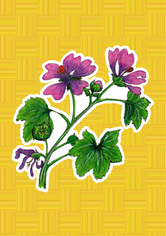 Malva, personaggio di «I Fiori di Catia n. 1» — illustrazione di Gabriele Rondini per Bookendipity
