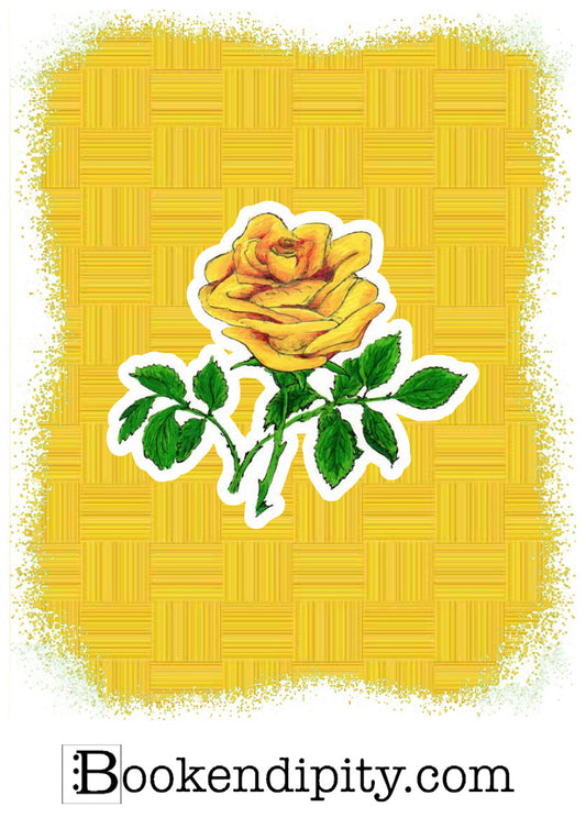 Il MegaMiniPoster con Rosa, I Fiori di Catia n. 1 — illustrazione di Gabriele Rondini per Bookendipity