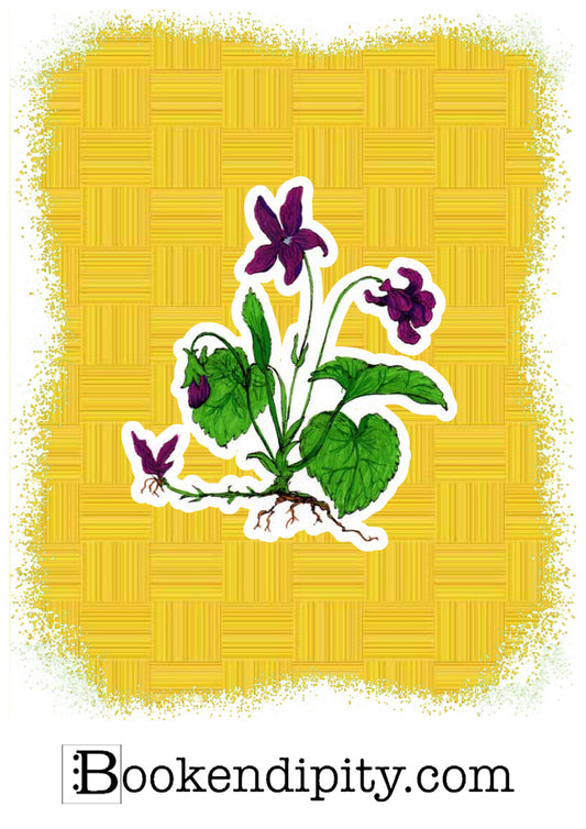 Il MegaMiniPoster con Violetta, I Fiori di Catia n. 2 — illustrazione di Gabriele Rondini per Bookendipity