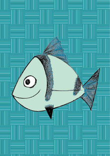 Sarago, personaggio di «Gli Amici del Mare» — illustrazione di Gabriele Rondini per Bookendipity
