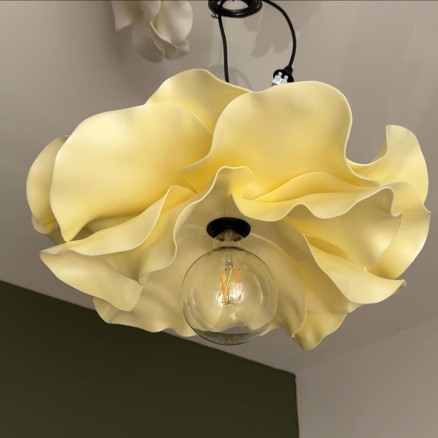 Lampadario Fiore Giallo — GlowBlooms, fatto a mano a Collesalvetti