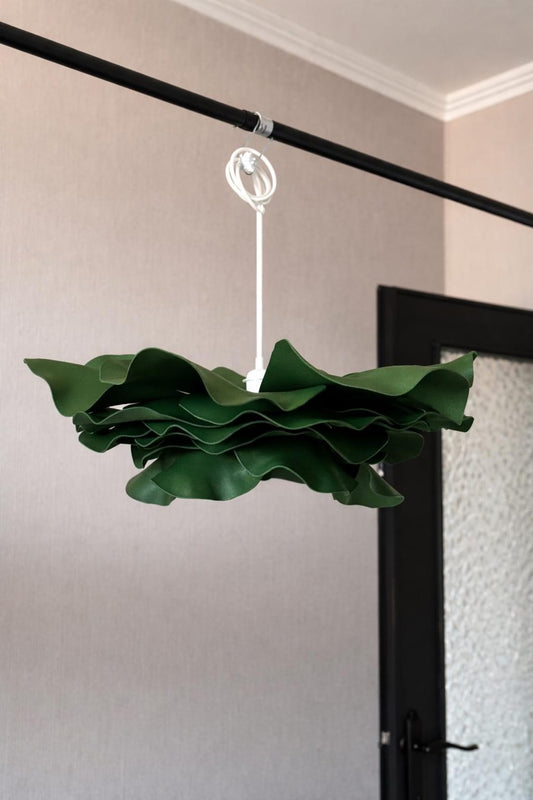 Lampadario Fiore Verde — GlowBlooms, fatto a mano a Collesalvetti