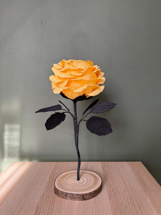 Rosa Albicocca in Carta — GlowBlooms, fatto a mano a Collesalvetti