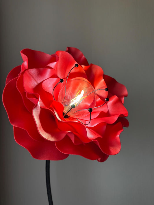 Rosa Rossa da Terra — GlowBlooms, fatto a mano a Collesalvetti
