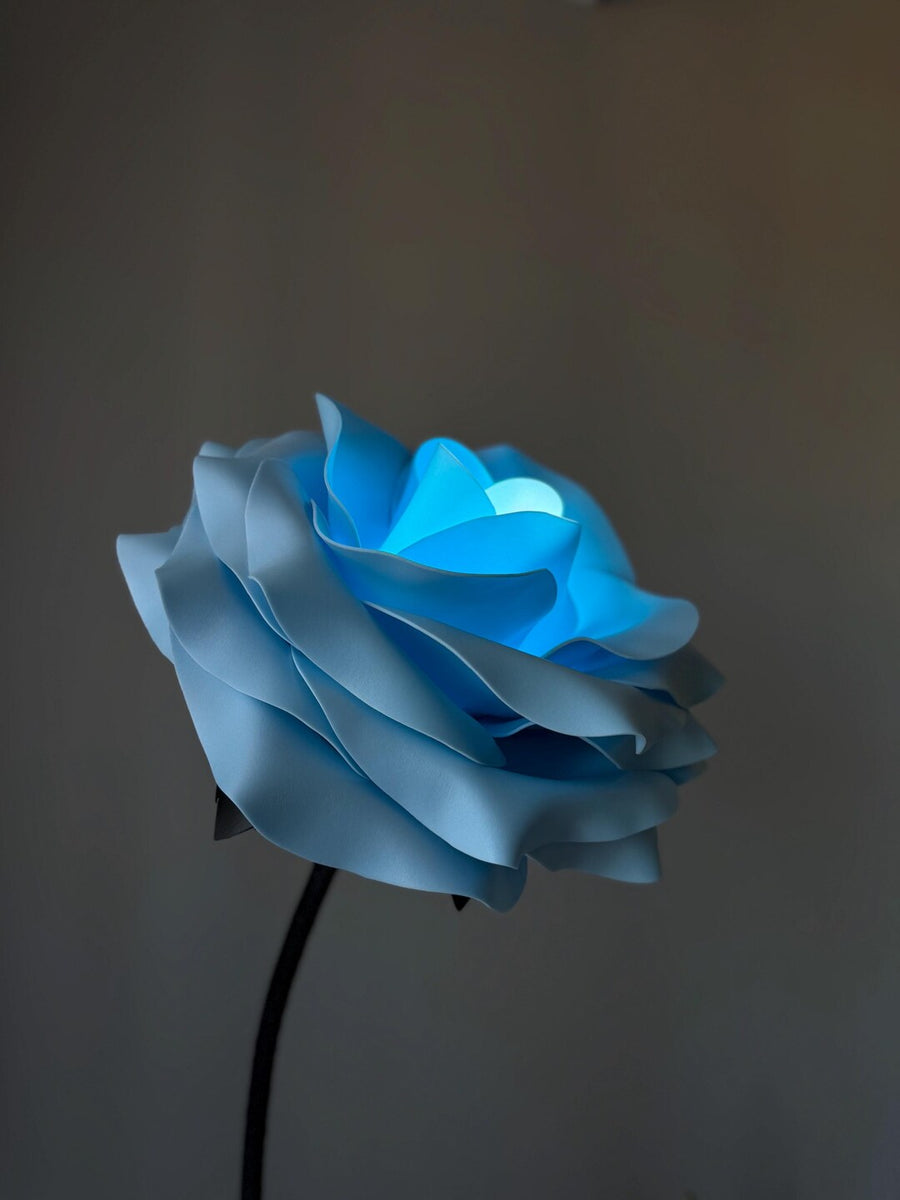 Rosa Blu da Terra — GlowBlooms, fatto a mano a Collesalvetti