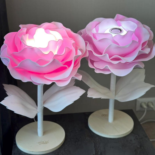 Coppia di Fiori Rosa — GlowBlooms, fatto a mano a Collesalvetti