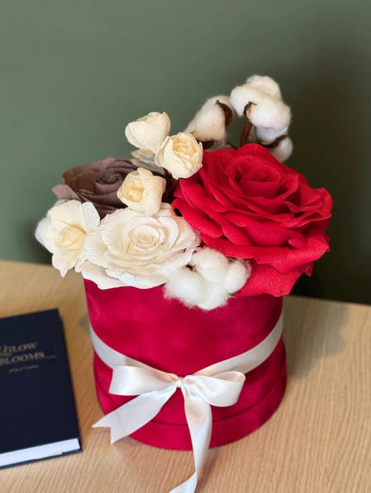 Flower box in velluto — GlowBlooms, fatto a mano a Collesalvetti